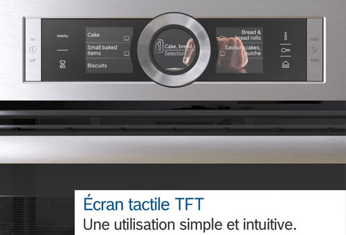Vsuel repr�sentant l'�cran Direct Touch d'un four Bosch
