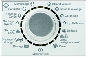 Illustration du programme Rafraichir sur un lave-linge s�chant