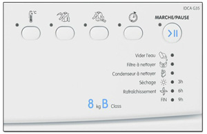 Illustration du programme Rafraichissement sur un s�che-linge