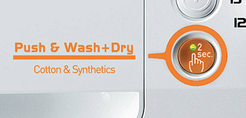 Push & Wash+Dry