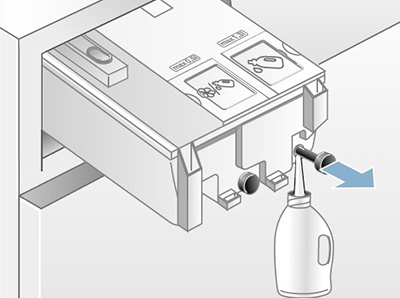 Il est possible de vidanger les produits pr�sents dans les bacs du syst�me i-Dos afin de faciliter l'entretien