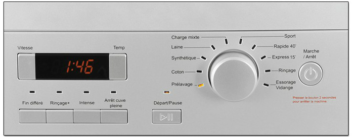 Illustration d'un lave-linge �quip� du programme Sport