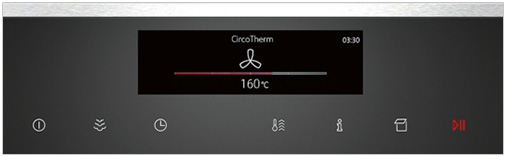 Illustration du panneau de commandes Touch Control d'un four Neff