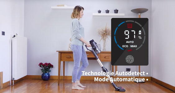 Visuel repr�sentant le mode AutoDetect d'un aspirateur