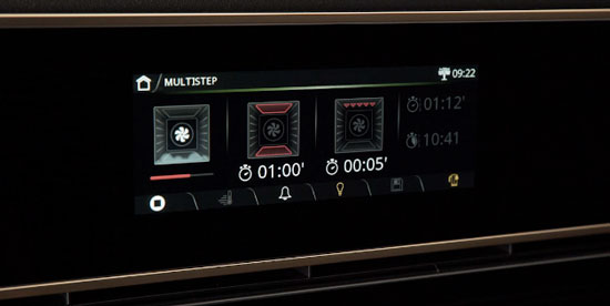 Visuel repr�sentant l'encha�nement de modes de cuisson sur un four Omnichef