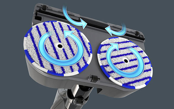 Visuel pr�sentant la technologie Aerospin pr�sente dans certains aspirateurs Rowenta