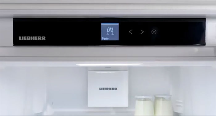 Visuel de l'activation du PartyMode sur un r�frig�rateur Liebherr