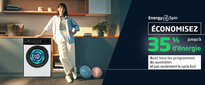 Visuel pr�sentant un lave-linge Beko EnergySpin
