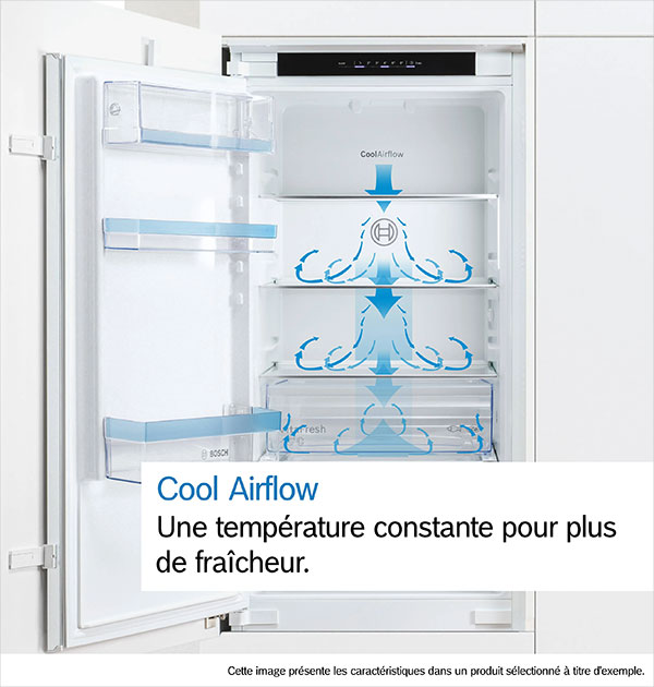 Visuel pr�sentant un r�frig�rateur Bosch Cool Airflow