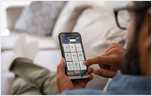 Visuel repr�sentant le contr�le distant d'un r�frig�rateur Liebherr Smart Home