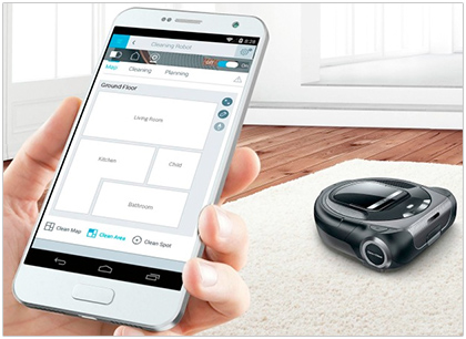 Visuel repr�sentant un aspirateur robot Home Connect