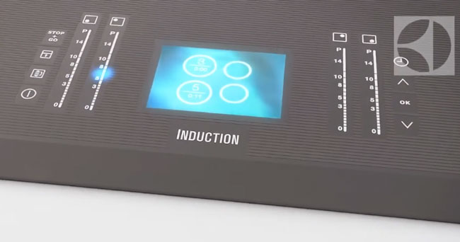 Visuel repr�sentant le panneau de contr�le d'une table de cuisson Electrolux InfiSight