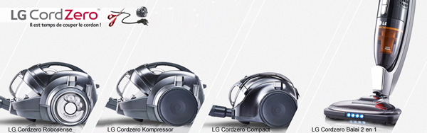 Gamme d'aspirateurs LG CordZero