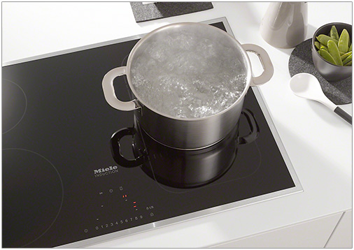 Zone de chauffe la plus �lev�e sur une table � induction PowerFlex de Miele