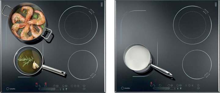 Utilisation des foyers de la zone de cuisson Extenso de fa�on ind�pendante