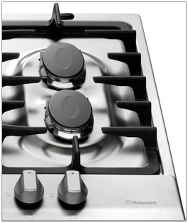 Zone de cuisson Double Face d'une table � gaz Hotpoint