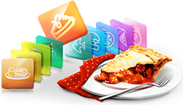 Illustration des recettes Auto Cook sur un four micro-ondes Samsung