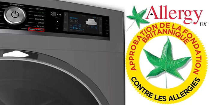 Visuel repr�sentant un lave-linge Sharp dot� du programme Allergy Smart