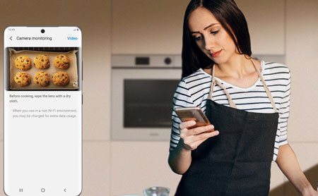 Visuel d'un four compatible SmartThings et dot� d'une cam�ra int�gr�e