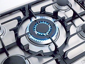 Visuel repr�sentant le foyer DualWok d'une table de cuisson � gaz Miele