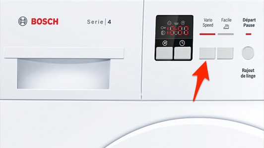Visuel repr�sentant l'option varioSpeed d'un lave-linge