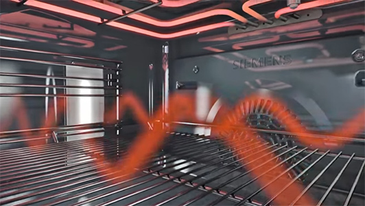 Visuel repr�sentant la fonction varioSpeed d'un four Siemens