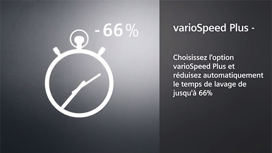 Visuel repr�sentant le gain de temps permis par l'option vario speed plus