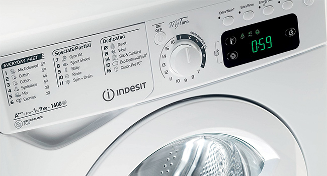 Visuel repr�sentant les programmes de lavage des lave-linge Indesit My Time