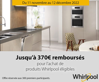ODR Whirlpool : jusqu'à 370 Euros remboursés