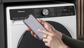 Illustration d'un lave-linge connect Hisense ConnectLife - (crdit : Hisense)
