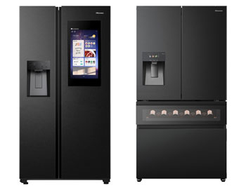 Illustrations des rfrigrateurs Hisense RS9P Smart Screen et FreshVault French Door - (crdit : Hisense)