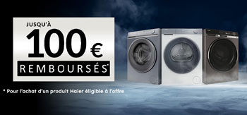 Haier rembourse jusqu'� 100 Euros pour l'achat de certains lave-linges et s�che-linges