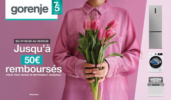 Gorenje rembourse jusqu'� 50 Euros pour l'achat de certains �quipements �lectrom�nager