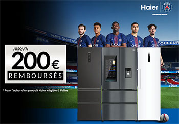 Haier rembourse jusqu'� 200 Euros pour l'achat de certains appareils �lectrom�nager de l'univers froid
