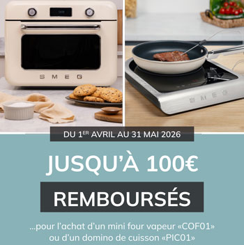 Smeg rembourse 50 Euros ou 100 Euros pour l'achat de certains �quipements �lectrom�nager