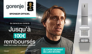 La marque Gorenje rembourse jusqu'� 100 Euros pour l'achat d'une s�lection d'appareils �lectrom�nager