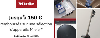 Miele rembourse jusqu'� 150 Euros pour l'achat de certains lave-linges, lave-vaisselles et s�che-linges