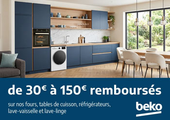 Offre de remboursement �lectrom�nager Beko : jusqu'� 150 Euros rembours�s