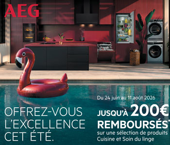 Jusqu'� 200 Euros rembours�s sur une s�lection �lectrom�nager de la marque AEG