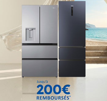 Jusqu'� 200 Euros rembours�s sur une s�lection de r�frig�rateurs / cong�lateurs Haier