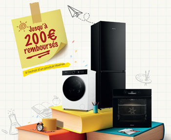 Hisense rembourse jusqu'� 200 Euros pour l'achat de certains �quipements �lectrom�nager