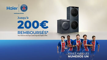 Haier rembourse jusqu'� 200 Euros pour l'achat de certains lave-linges et s�che-linges