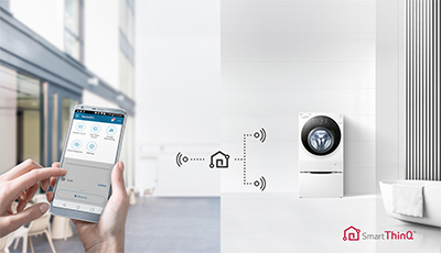 Illustration d'un lave-linge SmartThinQ - (cr�dit : LG)