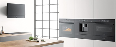 Illustration des appareils électroménager Bosch Carbon Black - (crédit : Bosch)