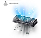 Visuel représentant un filtre HEPA H13 d'un aspirateur Samsung