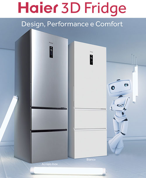 Visuel repr�sentant les r�frig�rateurs Haier 3D Fridge