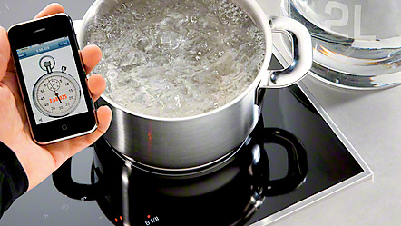 Illustration d'une table de cuisson avec fonction Booster Table de cuisson avec fonction Booster