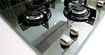 Illustration d'une table de cuisson avec un revêtement Miroir - (crédit : Siemens) Table de cuisson avec revêtement miroir