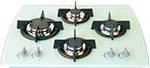 Illustration d'une table de cuisson avec un revêtement en verre - (crédit : Hudson) Table de cuisson avec revêtement en verre