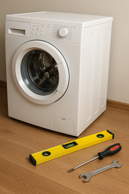 Image pr�sentant des outils pour l'installation d'une machine � laver